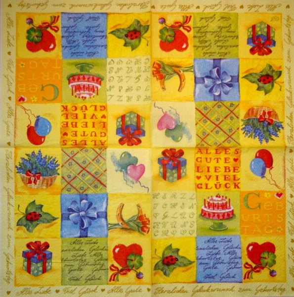 054 Glück - 1-lagig (Knicke/Flecken) - Wellenrand